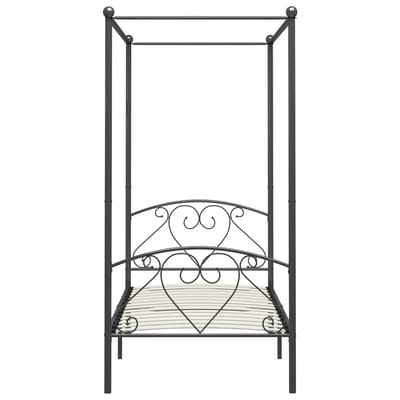vidaXL - Hemelbedframe - metaal - grijs - 120x200 - cm