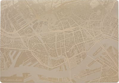 Place Maps Placemat Stadskaart Rome - Kunstleer - Champagne - 1 Stuk