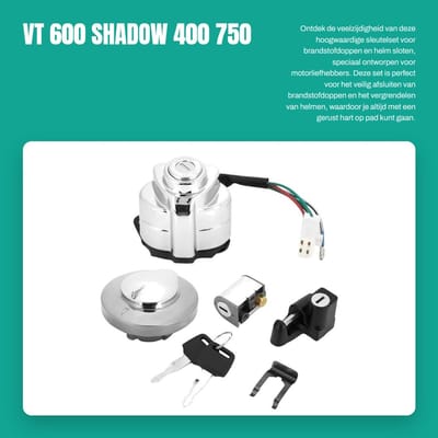 Dailygoods- Ontstekingsschakelaar Perfecte Pasvorm - Contactslot - Stuurslot - Tankdopslot - Sleutelset - Lichtgewicht 660 g