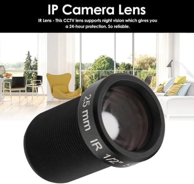 Dailygoody - 25 mm CCTV-cameralens - 5 miljoen pixels - Nachtzicht - Universele compatibiliteit - Hoge resolutie - Geschikt voor M12-vatting