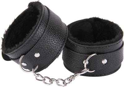 Pluche handboeien | bdsm | beginner | erotische speeltjes | zwart