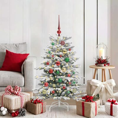 vidaXL Kunstmatige Inklapbare Kerstboom Wit 120 cm PE en PVC