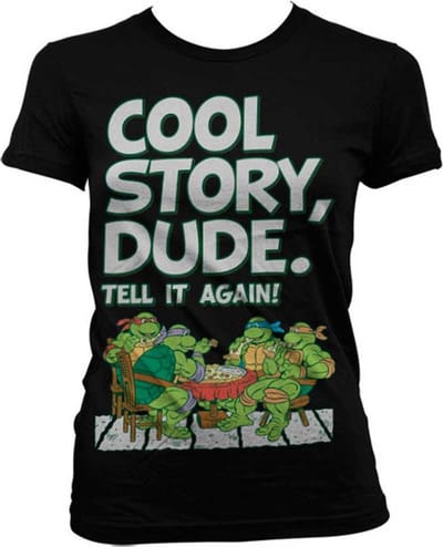 Teenage Mutant Ninja Turtles Dames Tshirt -S- Cool Story Dude Zwart