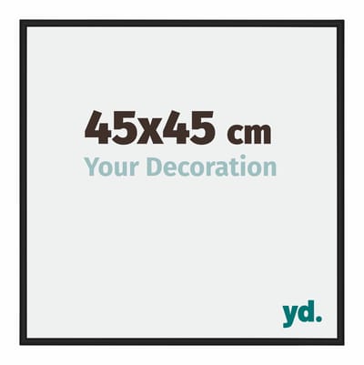 Your Decoration - Fotolijst 45x45 cm - Aluminium - Zwart Hoogglans - Miami