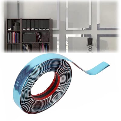 Dailygoods- Decoratieve Lijst - Zelfklevende Wandlijst - Flexibele Moulding - Spiegelafwerking - 5 m - 12 mm - Waterdicht en Krasbestendig - Wanddecoratie