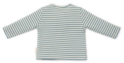 Little Dutch Shirt lange mouw - Maat 56 - T-shirt Jongens - Stone Blue, Blauw - Forest Friends Newborn