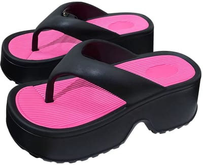 EVA Dames Slippers met Plateauzool en Hoge Hak – Comfortabele Zomerslippers, Lichtgewicht Buitenschoenen, Mode Sandalen – Maat 37-38