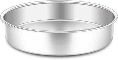 Roestvrijstalen Taartvorm - 24 cm Rond, 7 cm Diep, Vaatwasmachinebestendig