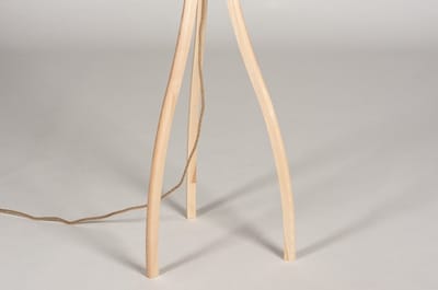 Lumidora Vloerlamp 31048 - ORLANDO - E27 - Zwart - Hout - ⌀ 45 cm