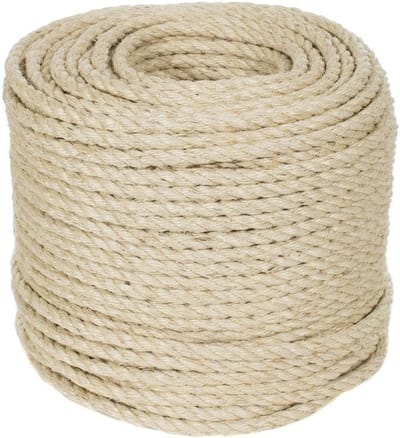 Sisal Touw - Natuurlijk Touw - Doe-het-zelf Projecten - Vochtbestendig Weerbestendig - 1/2 Inch 600 Voet - Natuurlijk