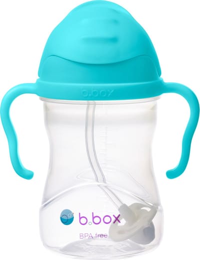 b.box Drinkfles met rietje - Baby Sippy Cup - Drink Vanuit Elke Hoek - Klapdeksel - Verzwaard Rietje - Lekvrij en Eenvoudige Grip - BPA-vrij - Vaatwasserbestendig - Vanaf 6+ Maanden - 240 ml