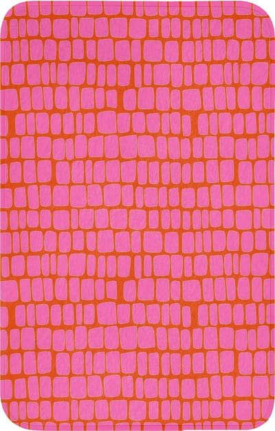 WC mat 50x80 cm - Antislip - Organisch - Raster - Roze - Toiletmat - Vloermat - Douchemat - Toilet tapijt - Toiletmatten
