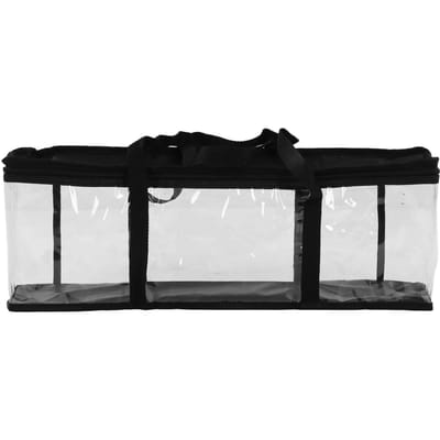 PVC Gereedschap Opbergtas Transparant Met Rits Stofdicht Grote Capaciteit Gereedschap Organizer voor Onderhoud 61 X 15 X 21cm black