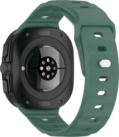 Siliconen bandje - geschikt voor Samsung Galaxy Watch Ultra (47mm) / Ultra 2025 (47mm) - donkergroen
