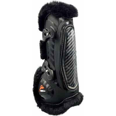 Frontlaarzen voor paarden met bont eQuick eCarbon Fluffy