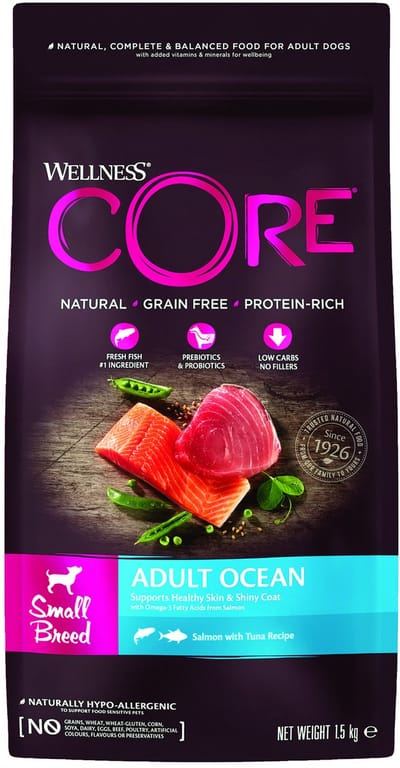 Wellness Core Grain Free Dog Small Breed Ocean - Zalm - Hondenvoer - 1,5 kg