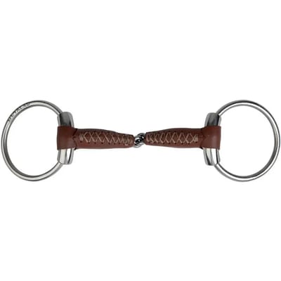 2-rings lederen paardenbit Metalab Pinchless