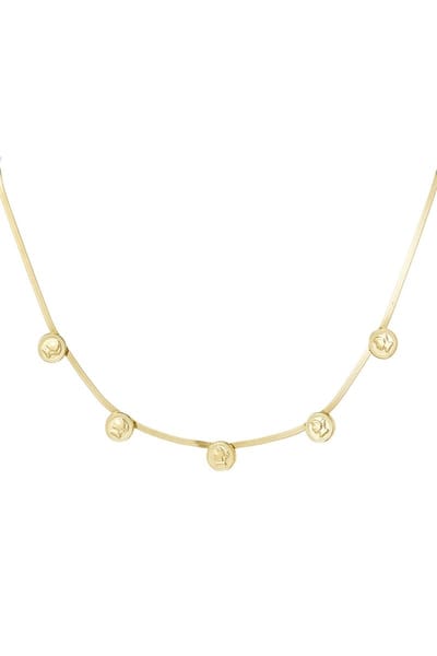 Yehwang Coin Flat chain ketting | Goud