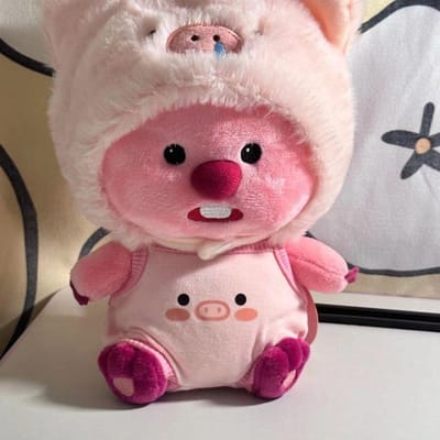 20cm Loopy Kawaii Pluche Speelgoedpop Schattige Kleine Bever Dier Pluche Kussen Hanger Meisjescadeau 20cm pink