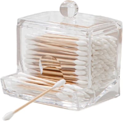 Multifunctionele Make-up Organizer en Wattenschijfjeshouder - Transparante Opbergdoos