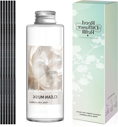 Fragrance Dispenser voor de Kamer, Pure Musk Geur, 200ml Navulolie, Luchtverfrisser voor Thuis, Badkamer en Interieurdecoratie