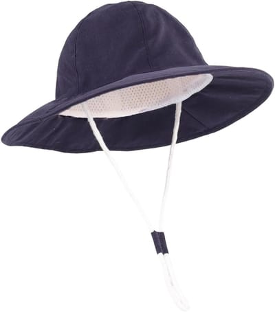 Baby Zonnehoed - Meisjes Hoed - Bescherming Buiten - UV Bescherming SPF 50+ - 1-2 Jaar - Marineblauw