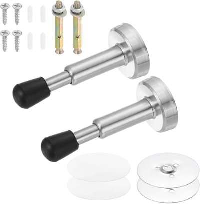 Magnetische Deurstoppers - Deurhouders Deurvangers - Muren Beschermen - Roestvrij Staal - 102 cm - Zilver