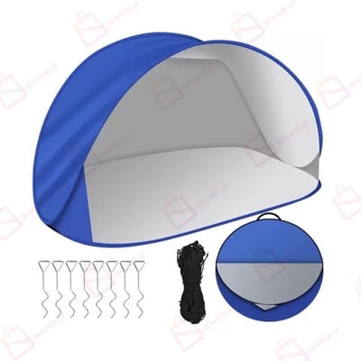 POP-UP Strandtent 220x120x100 cm – Zelfopenend – UV 30+ Bescherming – Waterkolom 300 mm – Lichtgewicht met Draagtas – 51594