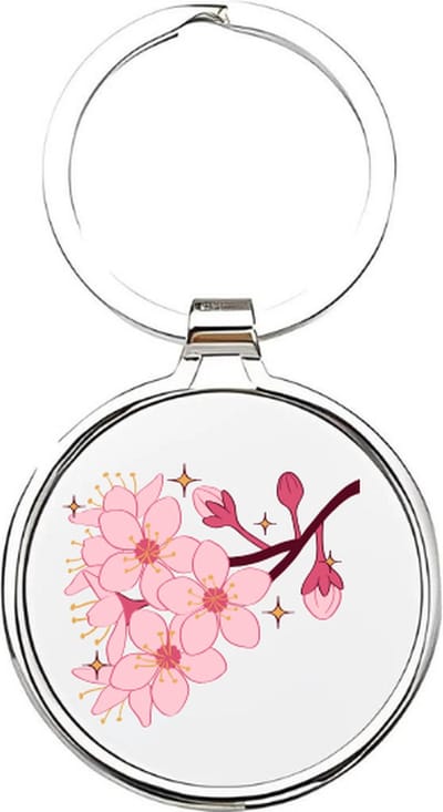 Akyol - orchidee Sleutelhanger - Vriendin - vrouwen - bloemen - bloem - orchideen - planten - bloemetje - roze bloemen - roze orchidee - 4 x 7,5 CM