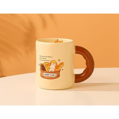 Melk Fufu Schattige Konijnenbeker Hoogwaardige Keramische Beker Koppelsbeker Slaapzaal Drinkwater en Souvenirs 420ml
