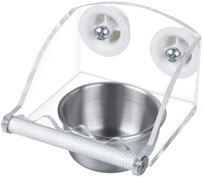 Dailygoods- Voederbak Hoogwaardig Roestvrij Staal - Vogelvoederstation - Waterbak - Schroefbevestiging - Slijtvast - Eenvoudig te Reinigen - Vogelschaal