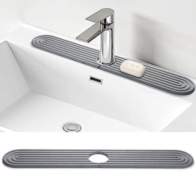Dailygoods- Gootsteenmat Antislip - Sneldrogende Watersteen - Spatbescherming - Keuken/Badkamer - 61 x 100 cm - Natuurlijke Diatomiet - Faucetmat