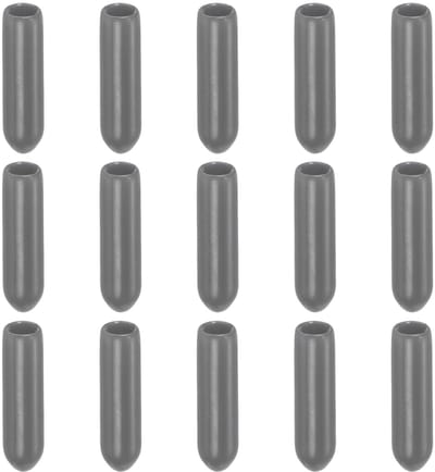 Dailygoods- Eindkappen 100 Pack - Rubber Beschermkap - Schroefdraad Protector - Slijtvast - Donkergrijs - Binnendiameter 4 mm
