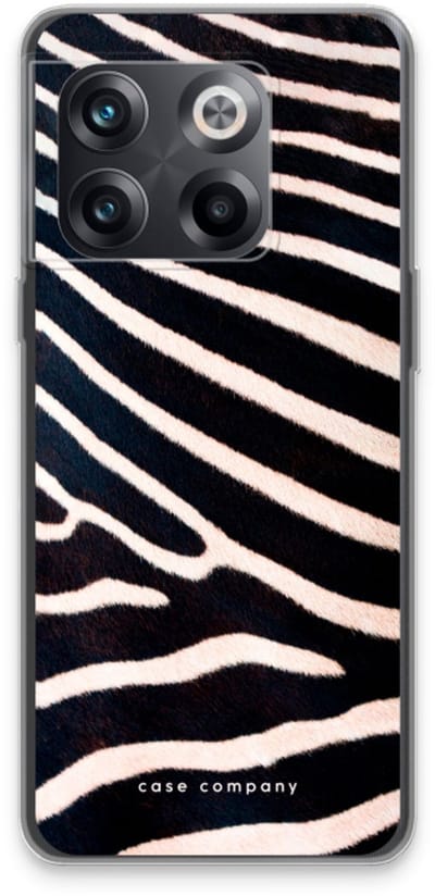 Case Company® - Hoesje geschikt voor OnePlus 10T hoesje - Zebra - Soft Cover Telefoonhoesje - Bescherming aan alle Kanten en Schermrand
