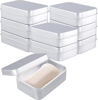 Aluminium Zeepdispenser Set van 9 Stukken voor Badkamer, Camping en Reizen - Duurzaam en Lichtgewicht Design