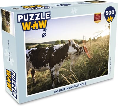 Puzzel Koeien in Normandië - Legpuzzel - Puzzel 500 stukjes