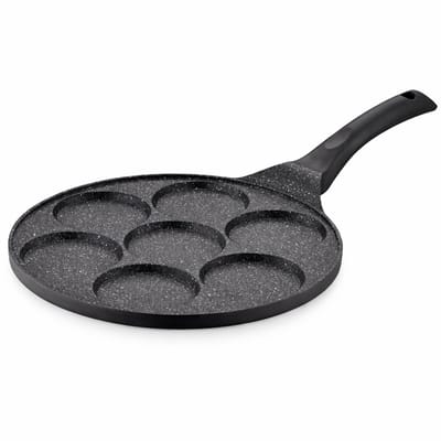 Majestix Crêpemaker – Pannenkoeken pan 7 kops – Marmeren Antiaanbaklaag – PFAS Vrij
