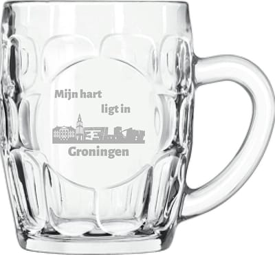 Gegraveerde Bierpul 55cl Groningen