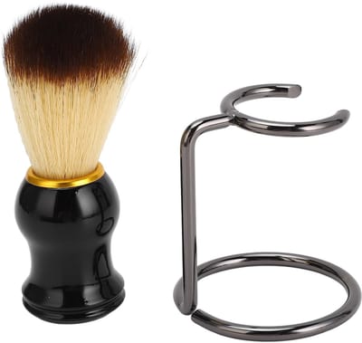 Jhubersproducts - Scheerkwast - Heren scheeraccessoire - Met standaard en houder - Ideaal voor scheercrème en zeep - Perfect voor baardverzorging - Ge