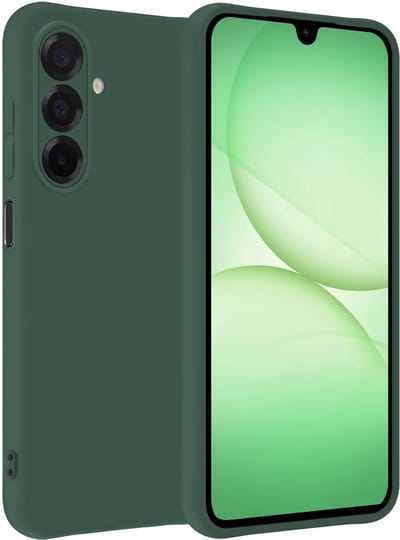 Hoesje Geschikt voor Samsung Galaxy A17 - Sterk & Shockproof - Hoes Cover - Siliconen Case - Donkergroen