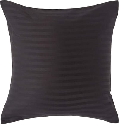 Homescapes Satijn Streep Katoen Kussensloop 40x40 cm – Zwart – 100% Egyptisch Katoen – Draaddichtheid 330