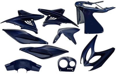 Plaatset Yamaha Aerox tot bj. 2014 9 delig blauw metallic