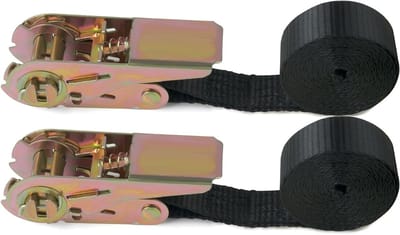 2 Stuks Spanngurte met Ratsche, Verstelbare Lashing Strap voor Motoren, Auto's en Trailers tot 800 kg Belastbaarheid