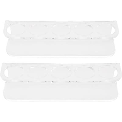 Koelkast Vialhouder Ruimtebesparende Acryl Vial Wandrek voor 2,5 cm Diameter Vial white