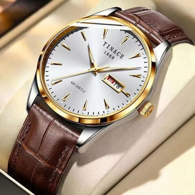 Mechanisch herenhorloge met dubbele kalender, waterdicht, lichtgevend, stalen band, zakelijk horloge, volledig automatisch white