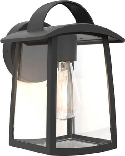LUTEC Kelsey - Wandlamp - Helder glas - Matzwart