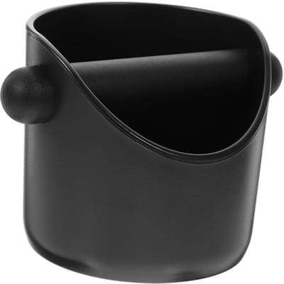 Koffie Afvalbak - Prullenbak Gemalen Koffie - Espresso Bereiden - Antislip Bodem - 11x10x10 cm - Zwart