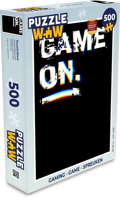 Puzzel Gaming - Game - Spreuken - Quotes - Game on - Legpuzzel - Puzzel 500 stukjes