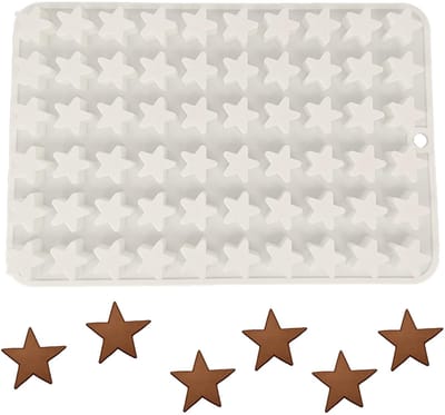 Dailygoods- Bakvorm 60 Holle Ruimtes - Stervormige Chocoladevorm - Stersnoepvorm - Siliconen Bakvorm - Duurzaam Materiaal - Flexibel en Herbruikbaar - Siliconen Mal