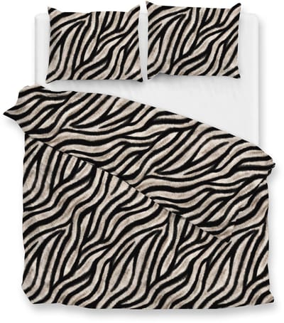 Zohome Zebrato Dekbedovertrek - Tweepersoons - 200x200/220 cm - Natural